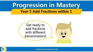 Progression in Mastery Year 5 Add Fractions within