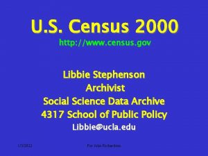 U S Census 2000 http www census gov