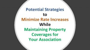 Potential Strategies to Minimize Rate Increases While Maintaining