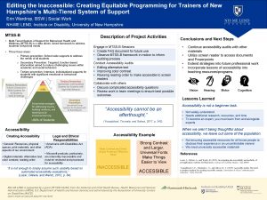 Editing the Inaccessible Creating Equitable Programming for Trainers