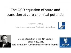 The QCD equation of state and transition at