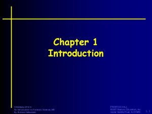 Chapter 1 Introduction CRIMINALISTICS An Introduction to Forensic