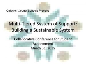 Caldwell County Schools Present MultiTiered System of Support