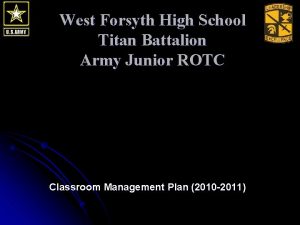 West Forsyth High School Titan Battalion Army Junior