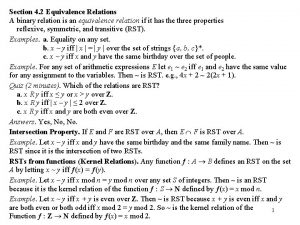 Section 4 2 Equivalence Relations A binary relation
