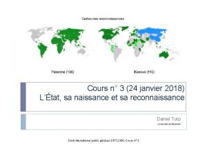 Cours n 3 24 janvier 2018 Ltat sa