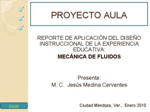 PROYECTO AULA REPORTE DE APLICACIN DEL DISEO INSTRUCCIONAL