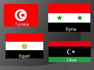 Tunisia Egypt Syria Libya ARAB SPRING The countries