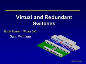 Virtual and Redundant Switches IRAM Retreat Winter 2001
