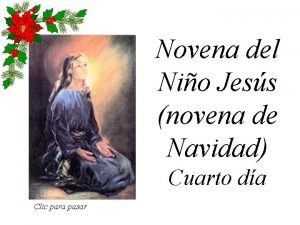 Novena del Nio Jess novena de Navidad Cuarto