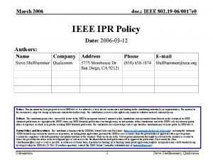 March 2006 doc IEEE 802 19 060017 r