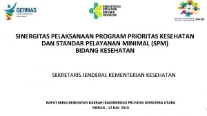 SINERGITAS PELAKSANAAN PROGRAM PRIORITAS KESEHATAN DAN STANDAR PELAYANAN