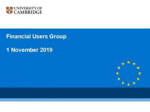 Financial Users Group 1 November 2019 Agenda Minutes