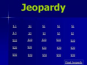 Jeopardy 1 to 10 to20 to 30 to