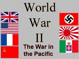 World War II The War in the Pacific