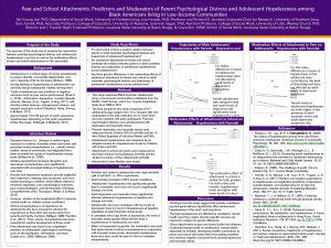 Peer and School Attachments Predictors and Moderators of