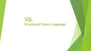 SQL Structured Query Language RDBS Relationale Datenbanksysteme Sind