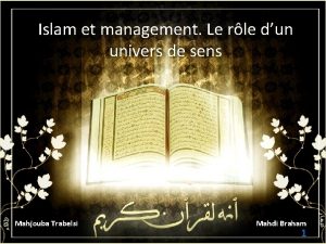 Islam et management Le rle dun univers de