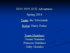 EGN 1935 ECE Adventures Spring 2014 Team the