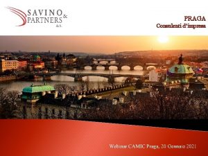 PRAGA Consulenti dimpresa Webinar CAMIC Praga 20 Gennaio