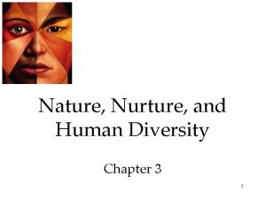 Nature Nurture and Human Diversity Chapter 3 1