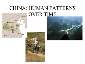 CHINA HUMAN PATTERNS OVER TIME HUANG HE aka