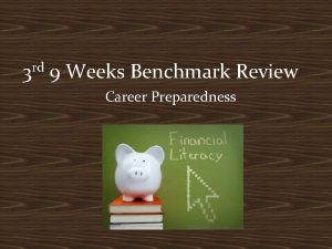 rd 3 9 Weeks Benchmark Review Career Preparedness