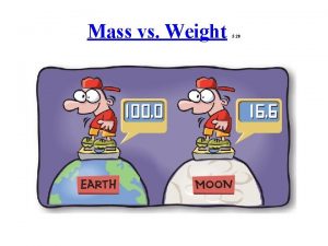 Mass vs Weight 5 20 Mass and Weight