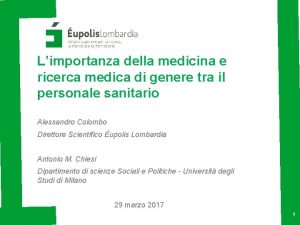 Limportanza della medicina e ricerca medica di genere