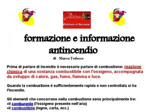 formazione e informazione antincendio di Marco Tedesco Prima