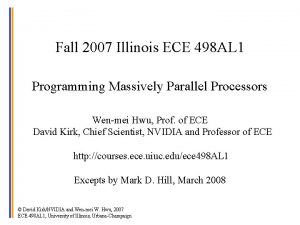 Fall 2007 Illinois ECE 498 AL 1 Programming