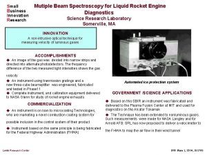 Small Business Innovation Research Mutiple Beam Spectroscopy for