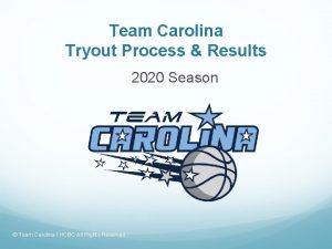 Team Carolina Tryout Process Results 2020 Season Team