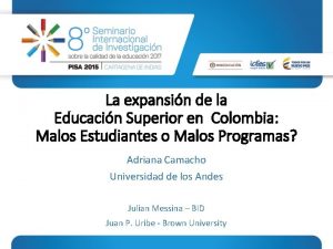 La expansin de la Educacin Superior en Colombia