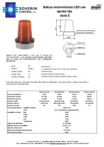 140 194 Balizas intermitentes LED con opcin fija