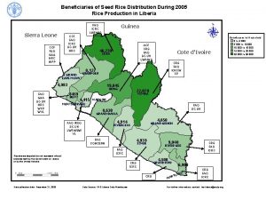 Beneficiaries of Seed Rice Distribution During 2005 Rice