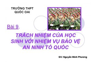 TRNG THPT QUC OAI Bi 9 TRCH NHIM