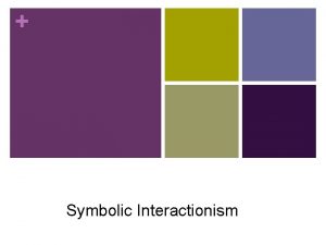Symbolic Interactionism Symbolic Interactionism n Definition n n