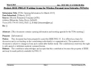 March 2015 doc IEEE 802 15 15 0186