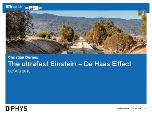 Christian Dornes The ultrafast Einstein De Haas Effect