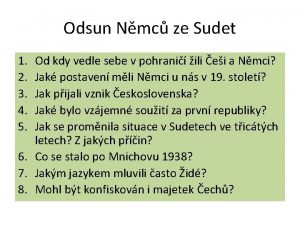 Odsun Nmc ze Sudet 1 2 3 4