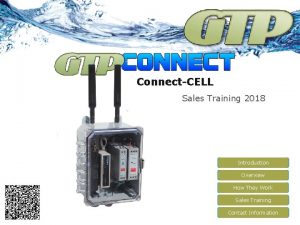 ConnectCELL Sales Training 2018 Introduction Overview How They