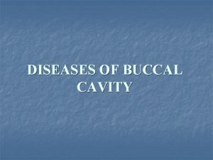 DISEASES OF BUCCAL CAVITY STOMATITIS n It is