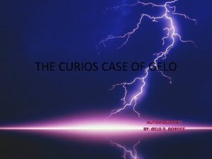 THE CURIOS CASE OF GELO AUTOBIOGRAPHY BY GELO