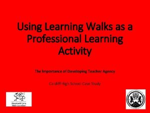 Using Learning Walks as a Professional Learning Activity