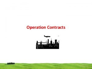 Operation Contracts popo Operation Contracts Contracts describe detailed