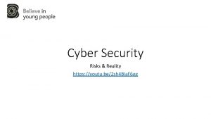 Cyber Security Risks Reality https youtu be2 sh