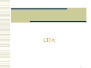 CIPA 1 MDULO I A CIPA Objetivos da