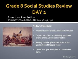 Grade 8 Social Studies Review DAY 2 American