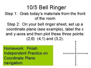 105 Bell Ringer Step 1 Grab todays materials